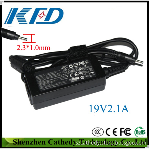 AC Adapter for Asus 40W 19V2.1A, Tip Size 2.3*1.0mm, CE Approved